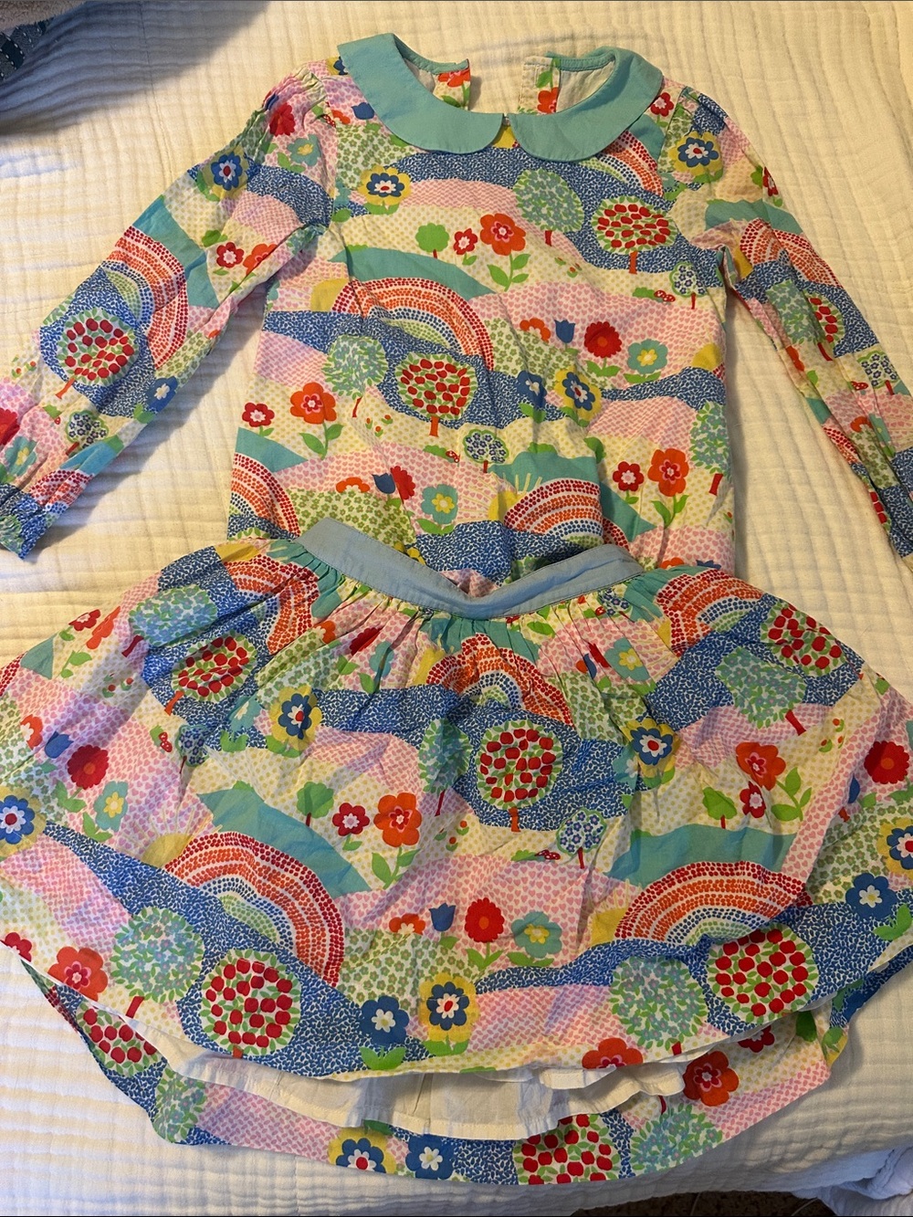 RARE UK LITTLE BIRD BY JOOLS OLIVER- Girls Long Sleeve top + skirt.
